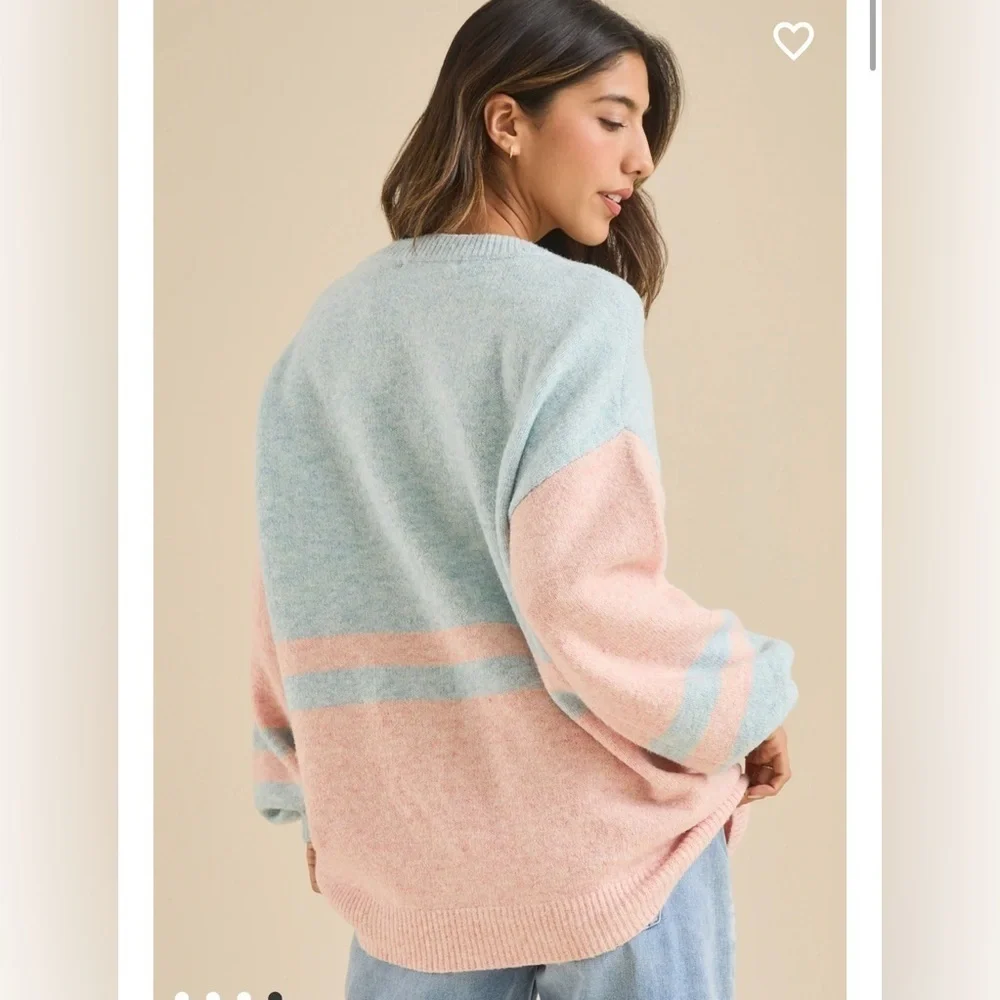 New with tags Altar’d state charity color block striped sweater_2